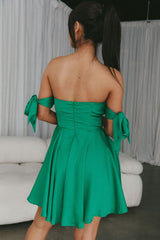 One Sweet Day Off Shoulder A-Line Dress Jade