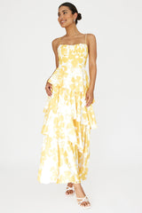 Hopeful Tiered Layered Maxi Dress Yellow